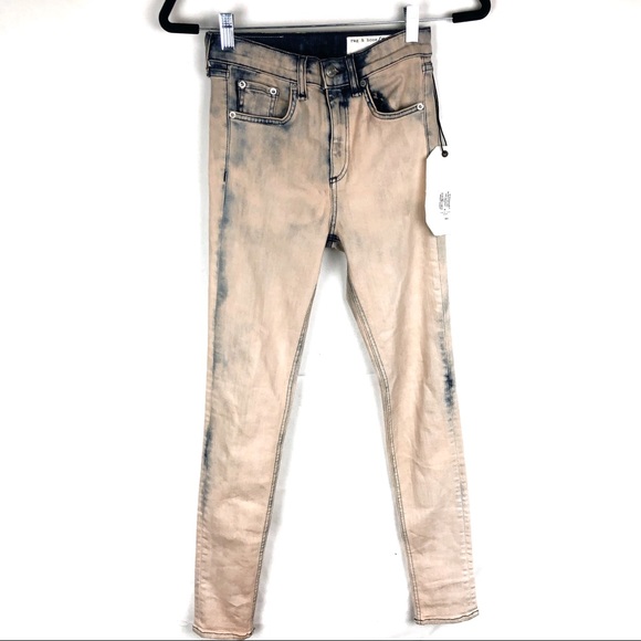 NWT Rag & Bone Bleach Blush High Rise Skinny - Picture 2 of 5